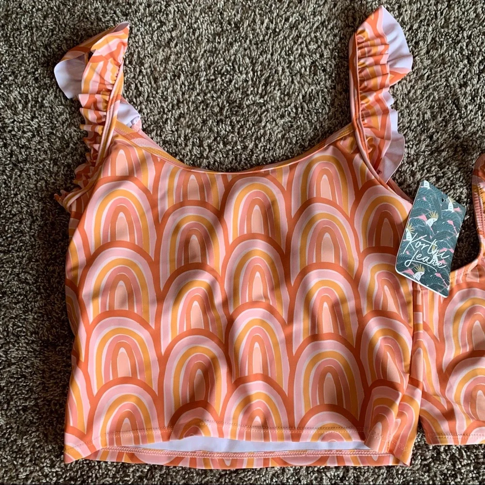 Kortni Jeane Mom & Me rainbow tops medium and size 10/12